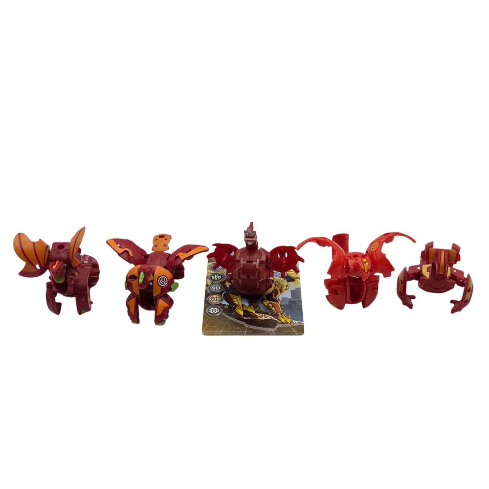 Bakugan Battle Brawlers Dragonoid Action Figures Lot Of 5 With 1 Card Very Good